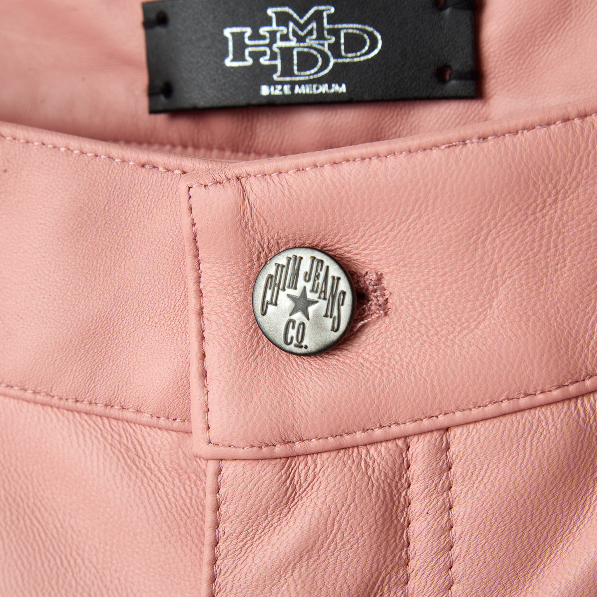 LAMB-CHOP LEATHER SHORTS (PALE PINK)