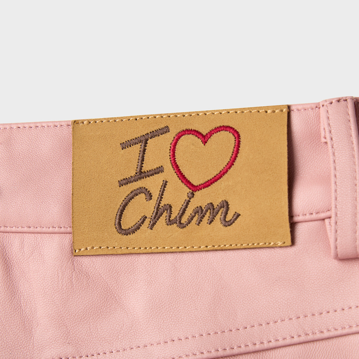 LAMB-CHOP LEATHER SHORTS (PALE PINK)