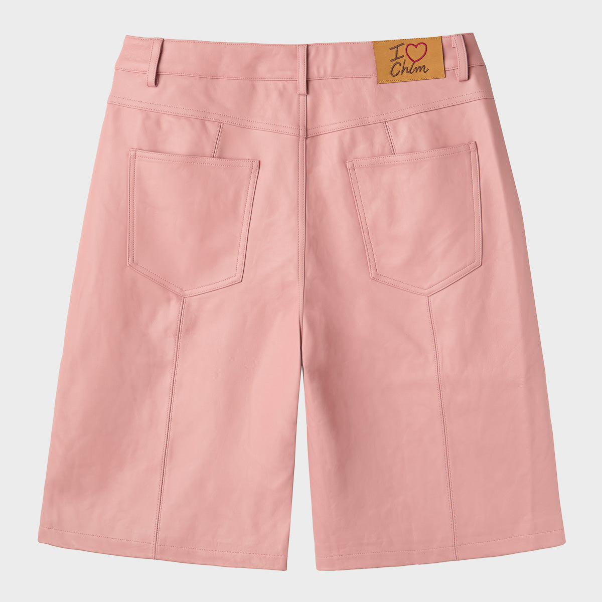 LAMB-CHOP LEATHER SHORTS (PALE PINK)