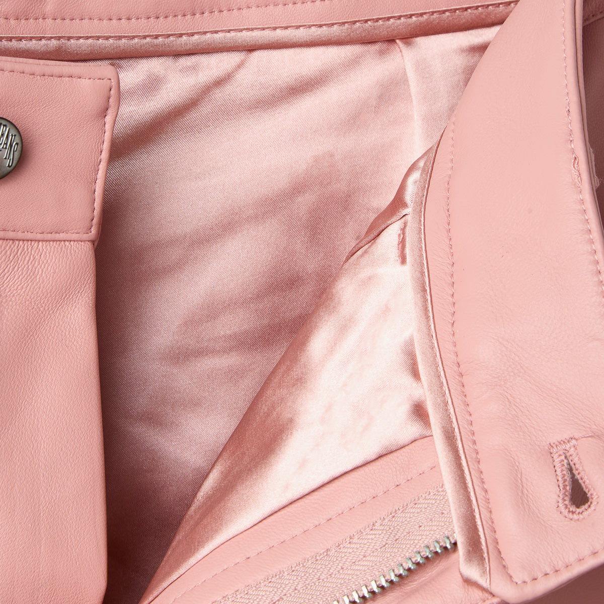 LAMB-CHOP LEATHER SHORTS (PALE PINK)
