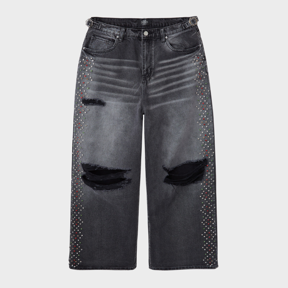 CRYSTAL H-STAR BAGGIES (BLACK)
