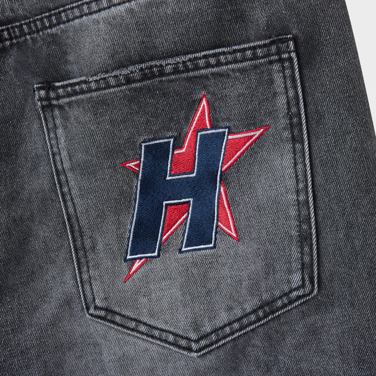 CRYSTAL H-STAR BAGGIES (BLACK)
