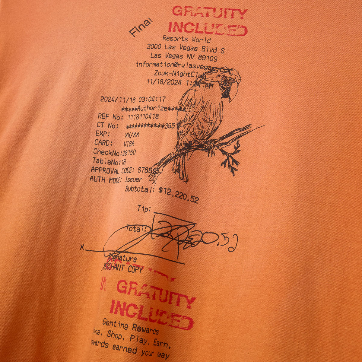 GRATUITY ADDED LONG SLEEVE