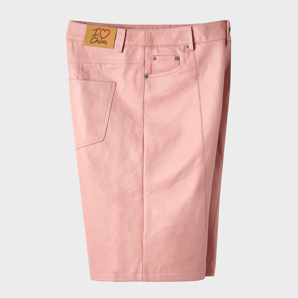 LAMB-CHOP LEATHER SHORTS (PALE PINK)