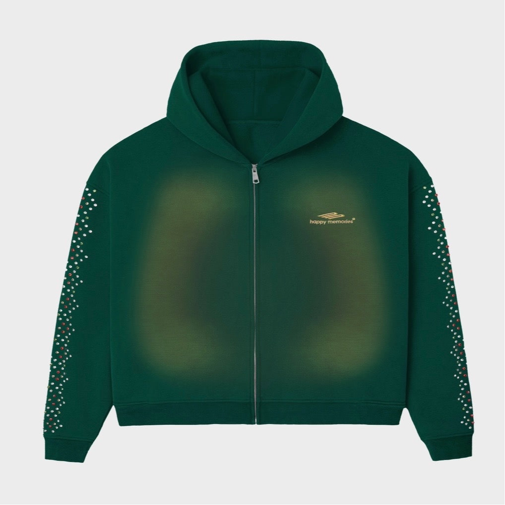 CRYSTAL ZIP UP (GREEN BEAN)