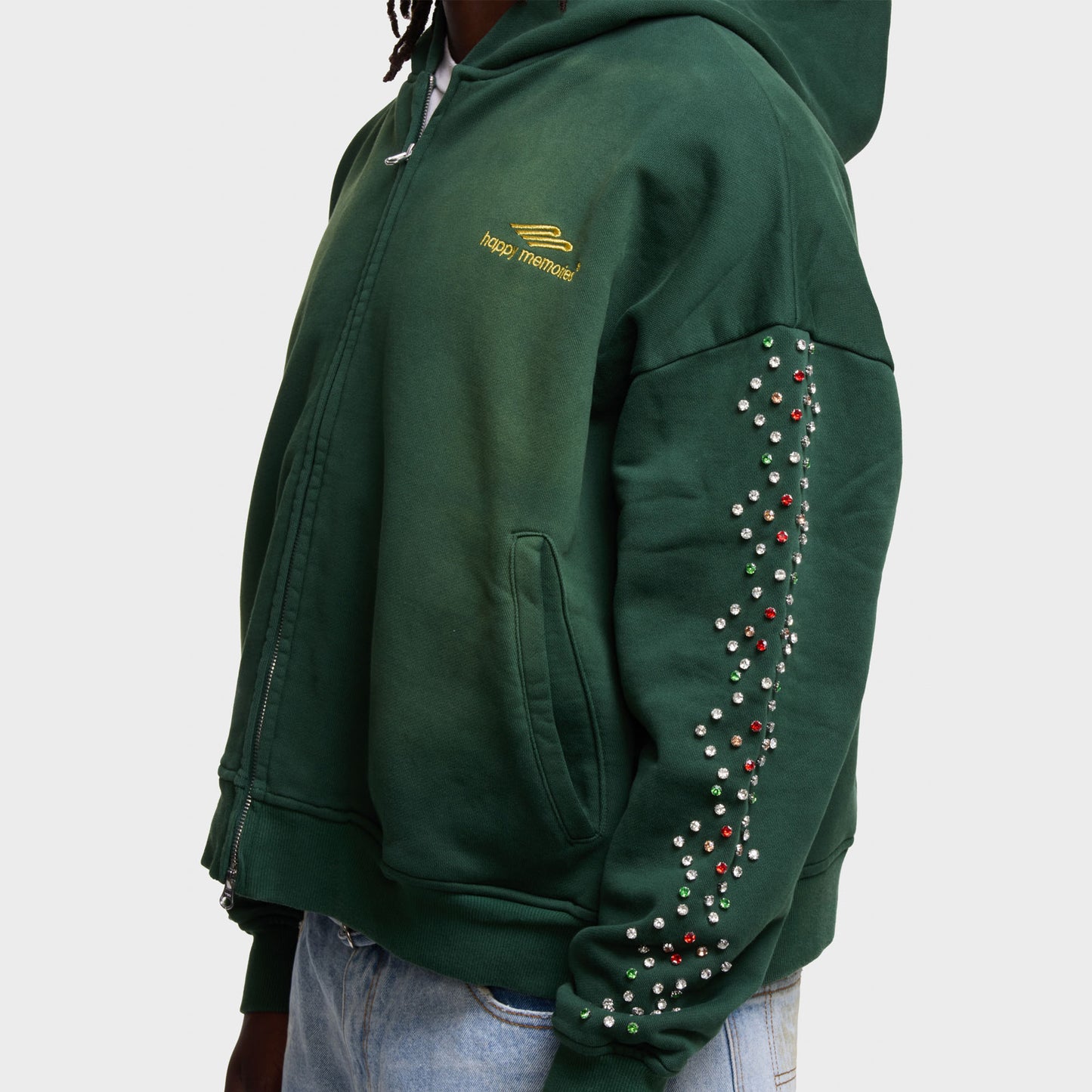 CRYSTAL ZIP UP (GREEN BEAN)