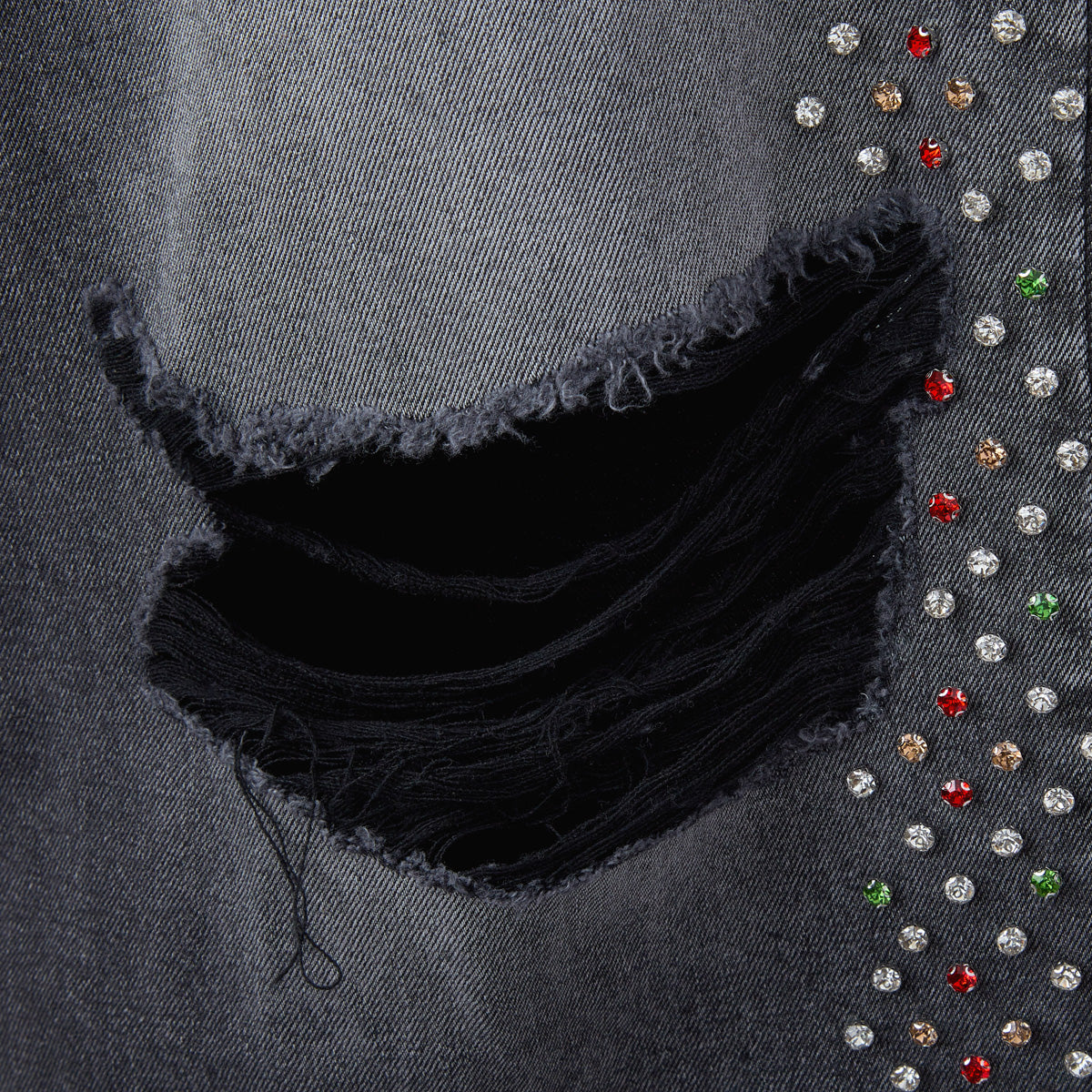 CRYSTAL H-STAR BAGGIES (BLACK)