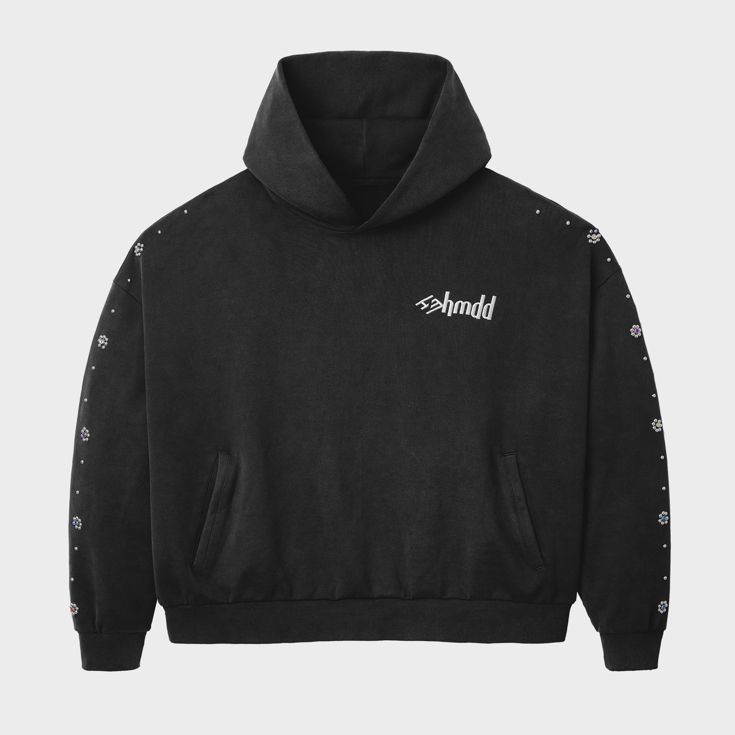 HMDD FLOWER STUDDED HOODIE
