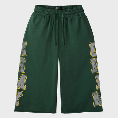 GREEN ARMY SWEAT SHORT