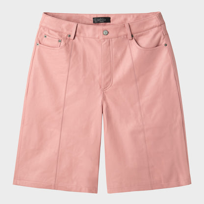LAMB-CHOP LEATHER SHORTS (PALE PINK)
