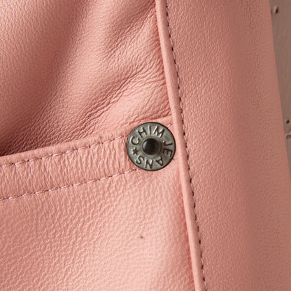 LAMB-CHOP LEATHER SHORTS (PALE PINK)