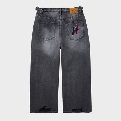 CRYSTAL H-STAR BAGGIES (BLACK)