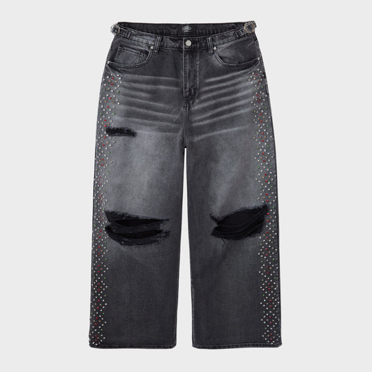 CRYSTAL H-STAR BAGGIES (BLACK)