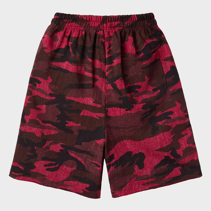 RED CAMO CHIMSTONE SWEAT SHORT