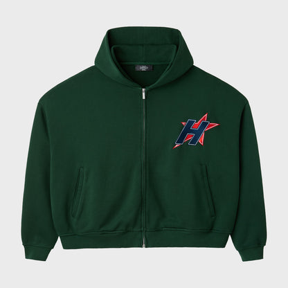 GREEN H-STAR HOODIE