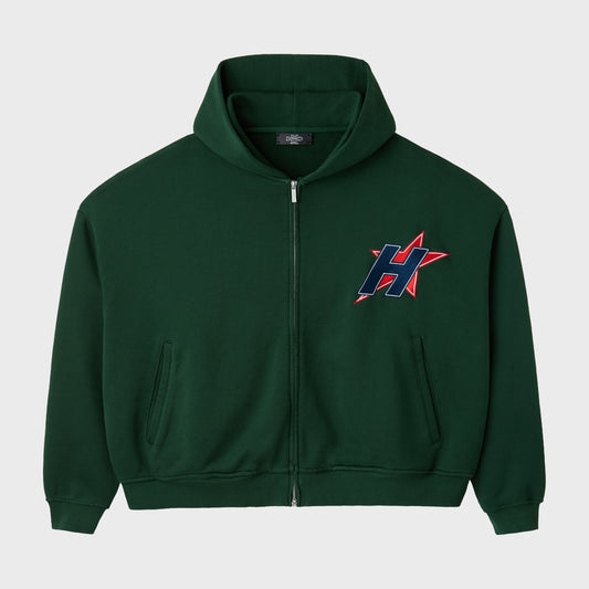 GREEN H-STAR HOODIE