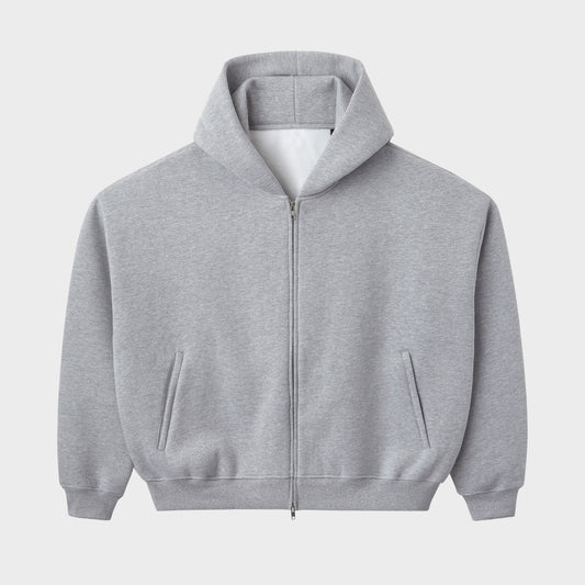 HEATHER ZIP UP BLANK