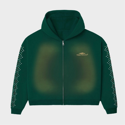 CRYSTAL ZIP UP (GREEN BEAN)