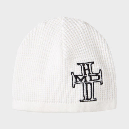 WHITE HOLY CROSS BEANIE