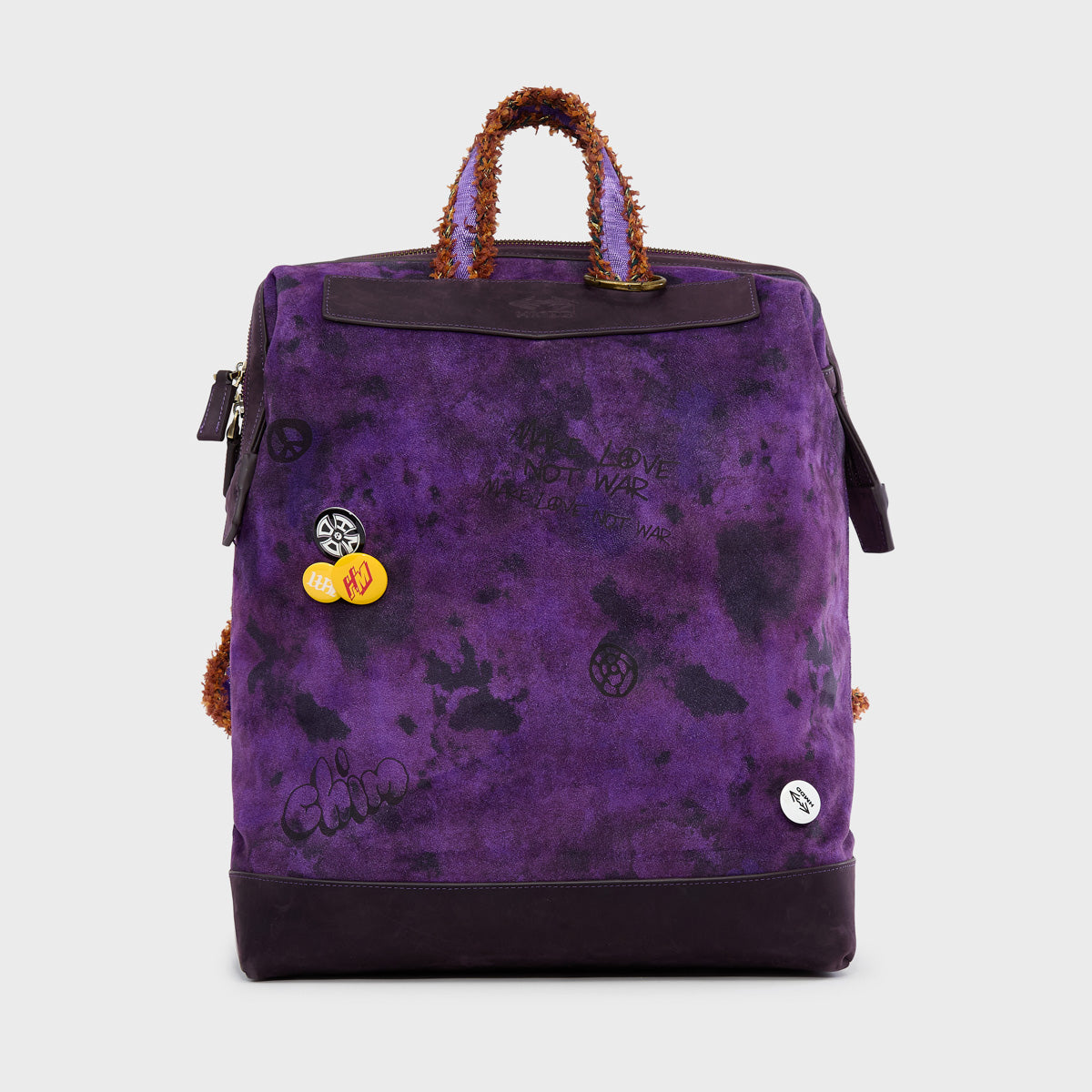 PURPLE GRAFFITI BOX BAG