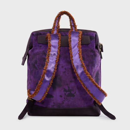 PURPLE GRAFFITI BOX BAG