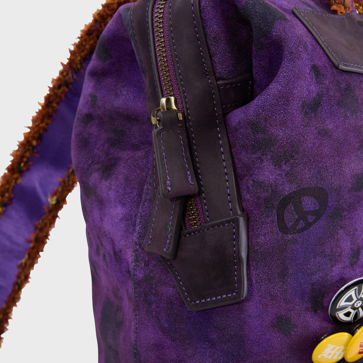 PURPLE GRAFFITI BOX BAG