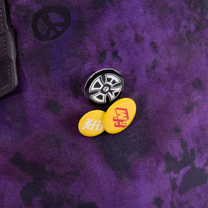 PURPLE GRAFFITI BOX BAG