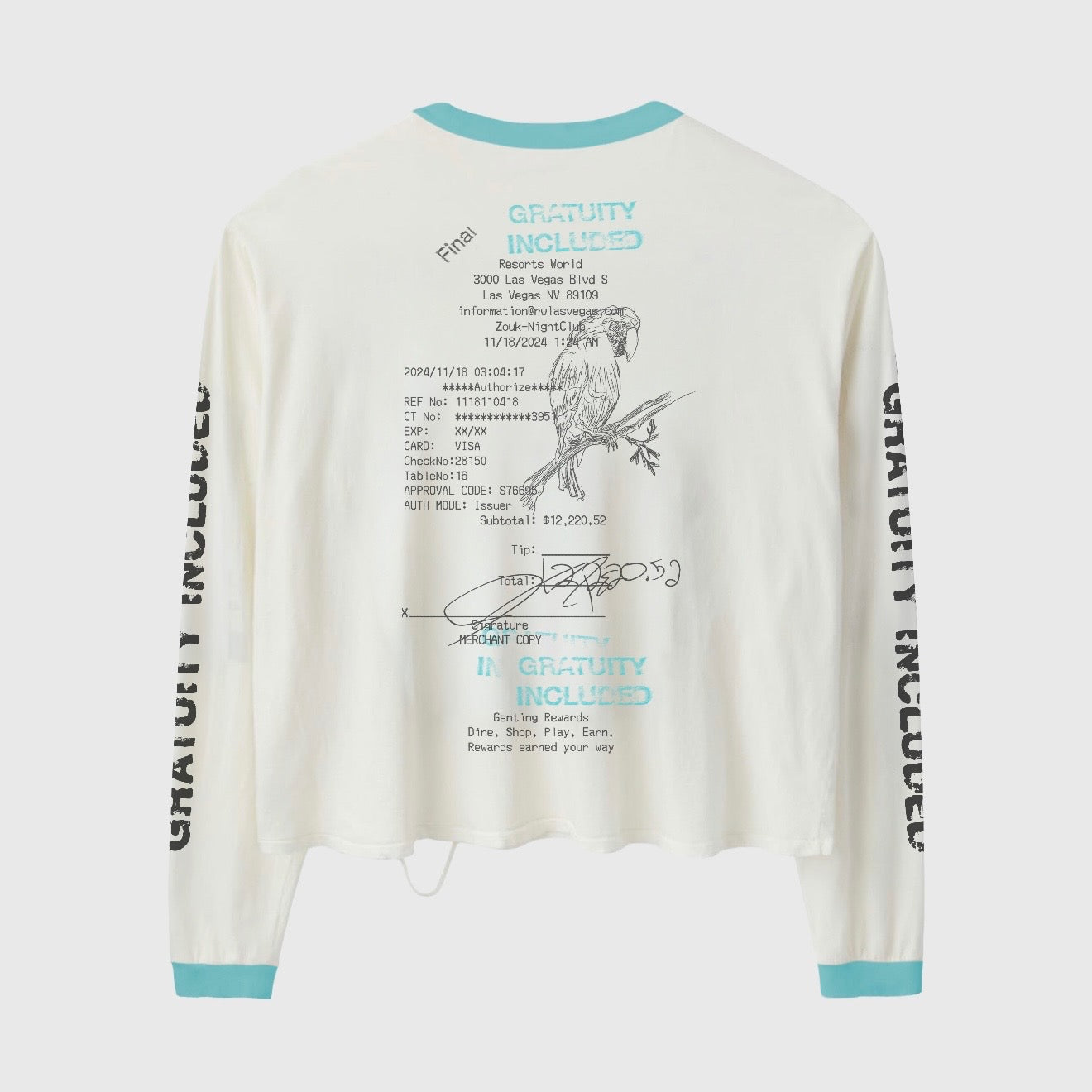 WRINGER GRATUITY ADDED LONG SLEEVE